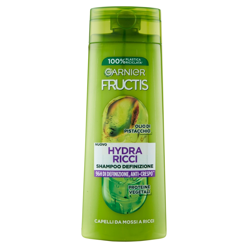 Garnier Fructis Shampoo Hydra Ricci, shampoo definizione per capelli da mossi a ricci, 250 ml